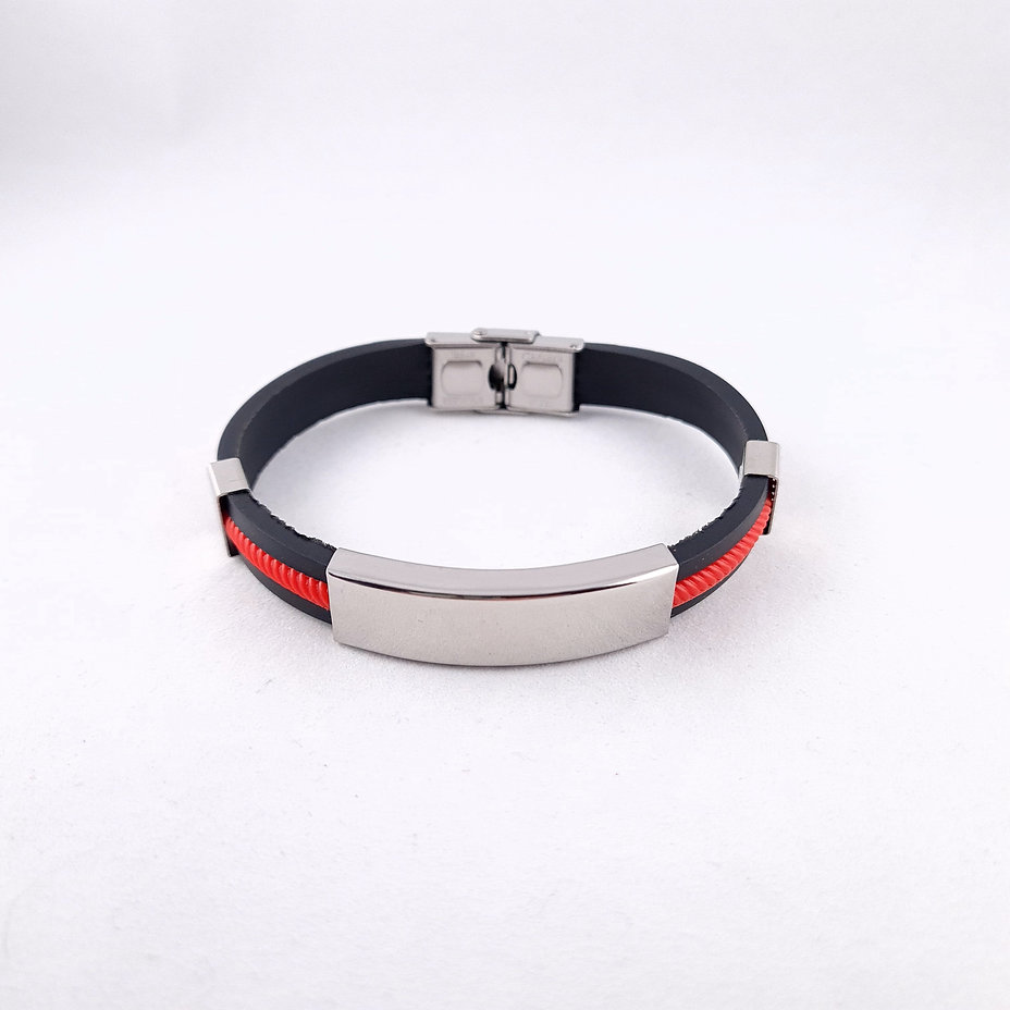 Silicone Cord Medical Bracelet - Image 4
