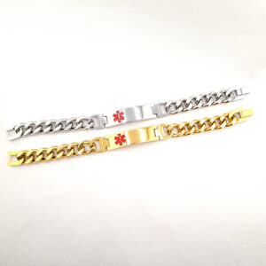Chunky Chain Medical Bracelet - A bold statement, a silent guardian