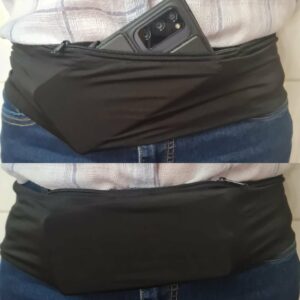 Waist Lycra Zip Storage Pouch - Plain Colours