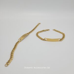 Stainless Steel (Gold or Silver) Chain Medical Bracelet