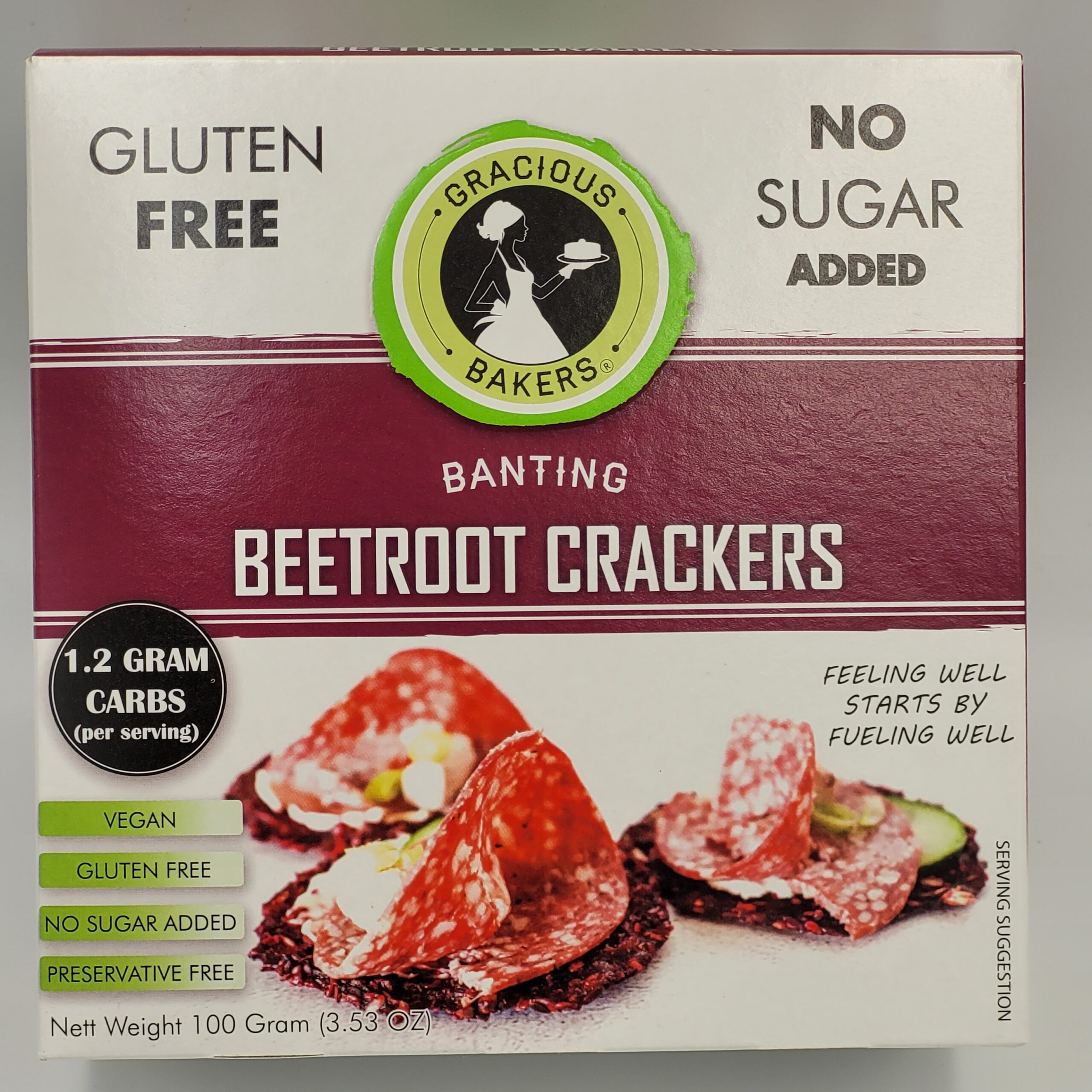 Beetroot & Rosemary Crackers