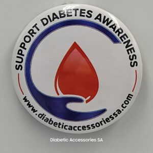 Support Diabetes Awareness Badge - Attached with a magnet