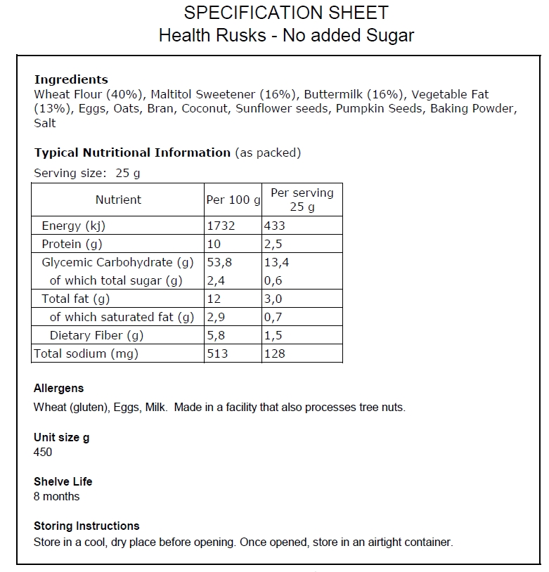 Health Rusks - No Added Sugar - Image 2