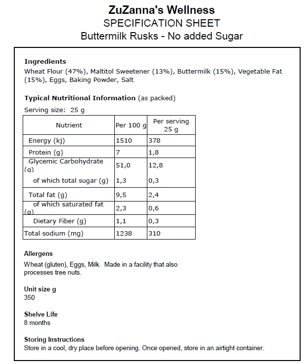 Buttermilk Rusks - No Added Sugar - Image 2