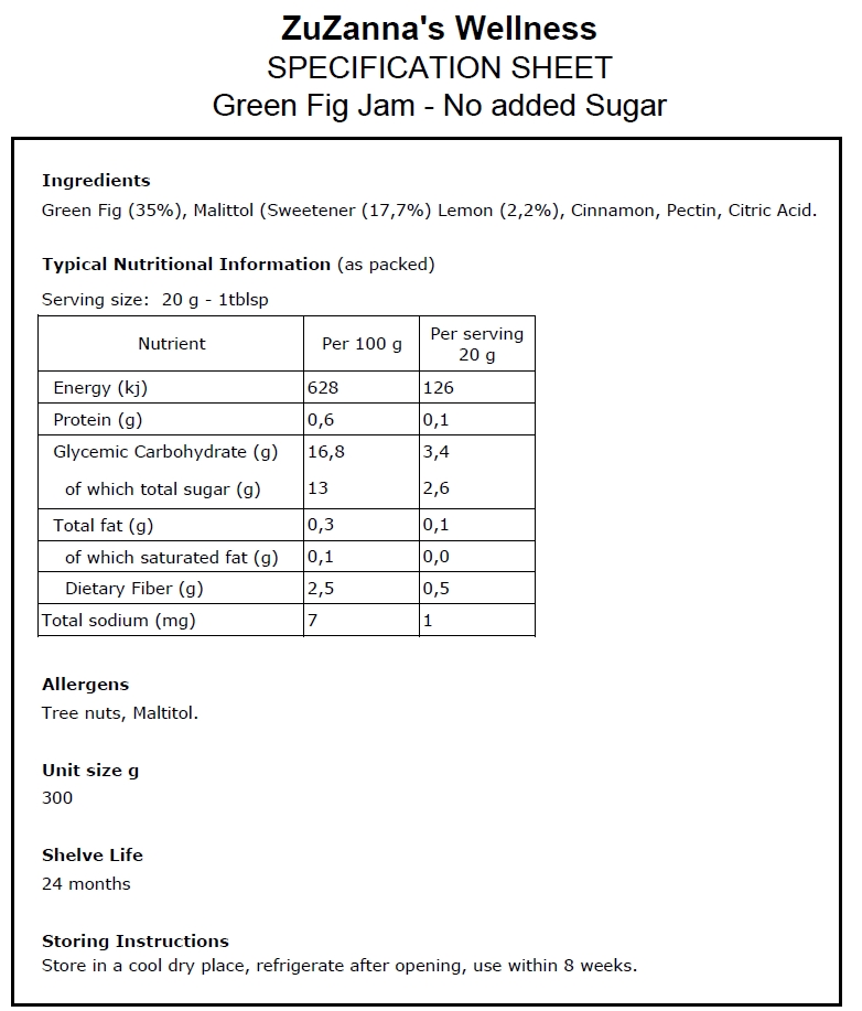 Fig Jam - No Added Sugar - Vegan - Low Carb - Gluten Free - Image 2