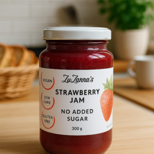 Strawberry Jam - No Added Sugar - Vegan - Low Carb - Gluten Free