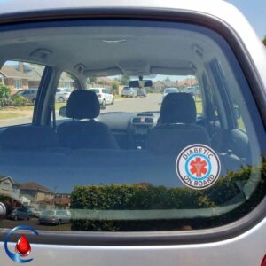 Diabetic On Board Stickers (Inside & Outside Application)