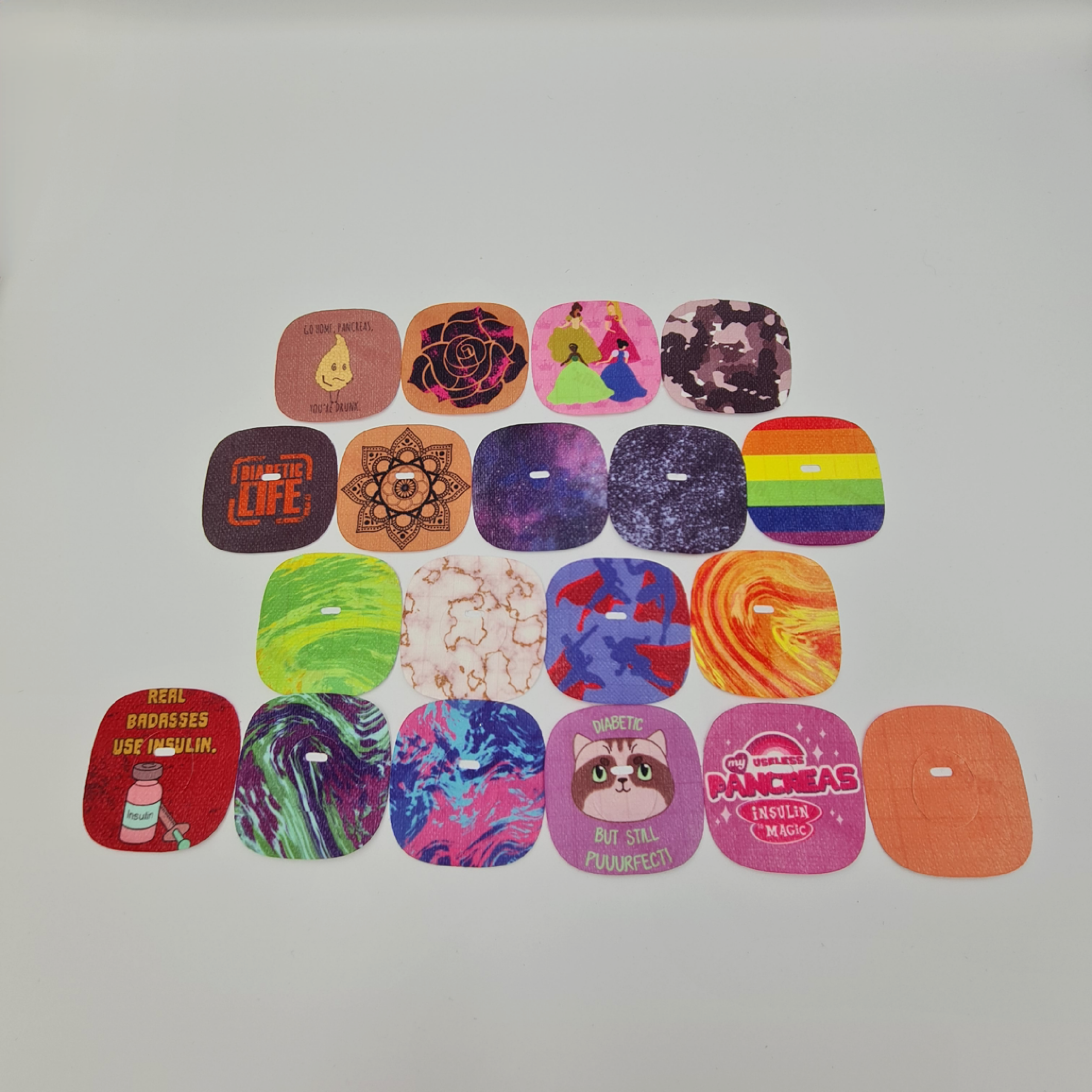 Dexcom G7 Sensor Overlay Plasters (CGM patches, CGM stickers) - Four different designs