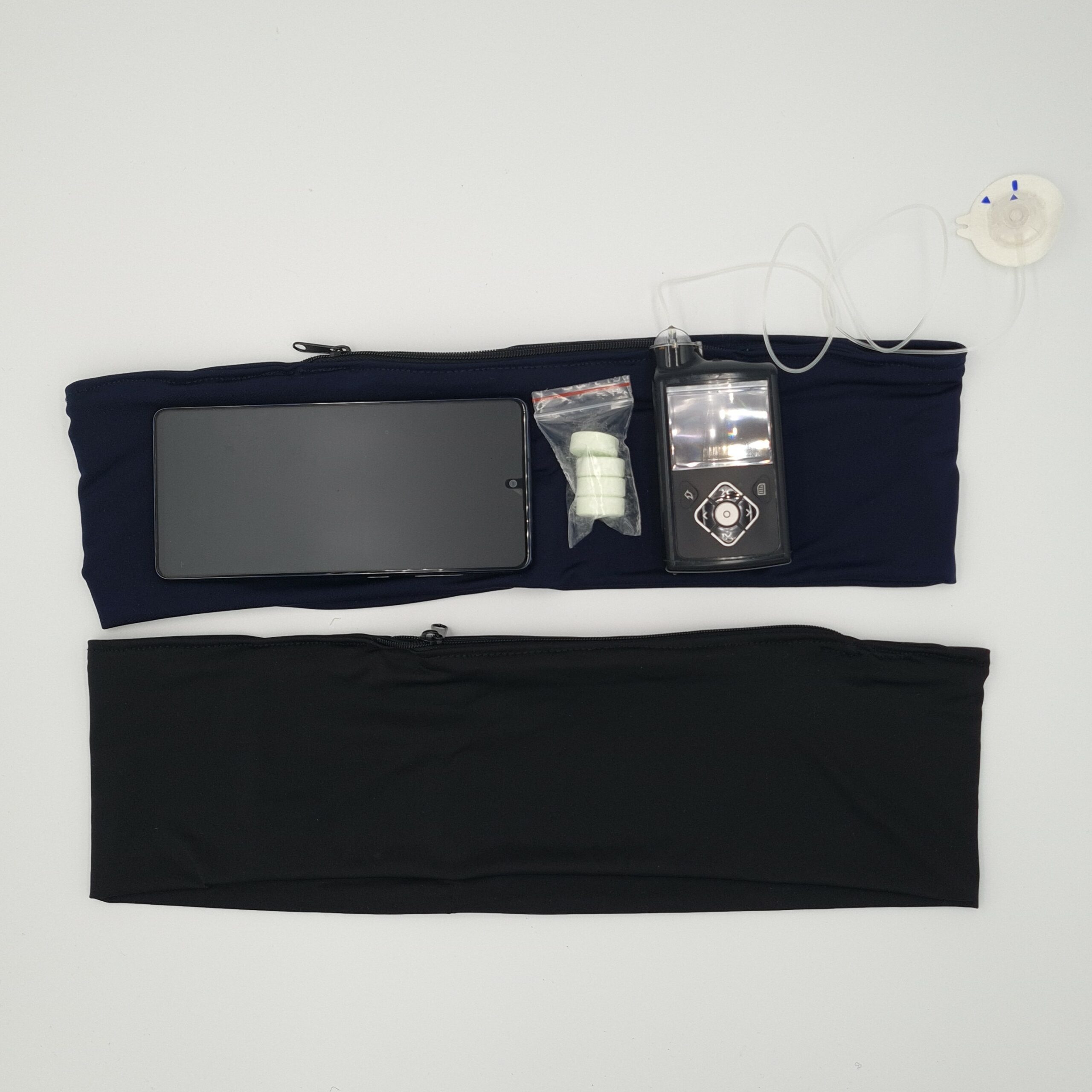 Waist Lycra Zip Storage Pouch - Plain Colours - Image 4