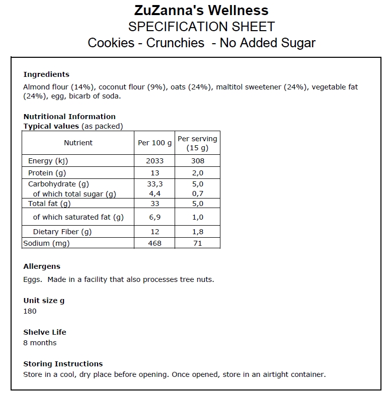 Crunchies - No Added Sugar - Low Carb - Gluten Free - Image 2