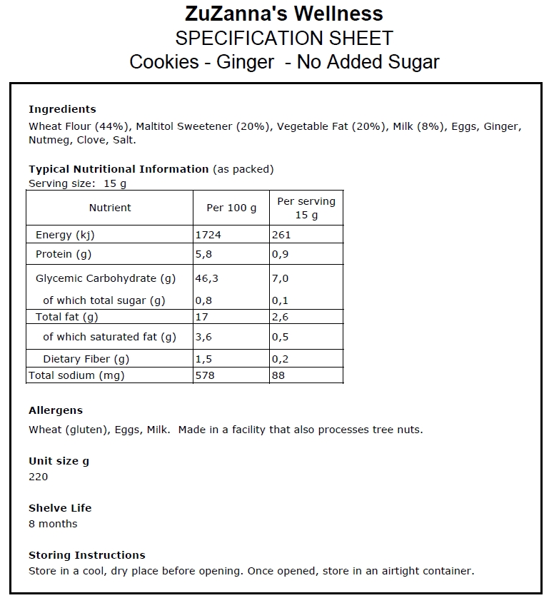 Ginger Cookies - No Added Sugar - Image 2