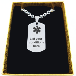 Silver Tone Custom Medical Necklace - Prioritize your well-being, personalize your necklace.