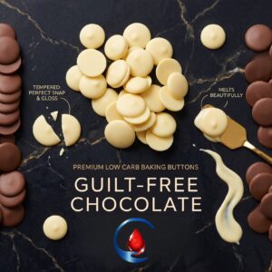 Tempered LOW CARB Baking Buttons/Chocolate Chips (Milk Chocolate)
