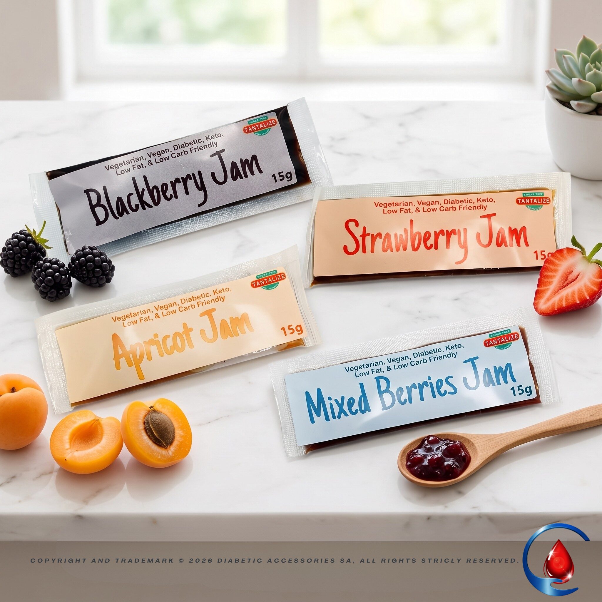 Sugar Free Jam Sachet’s 15g