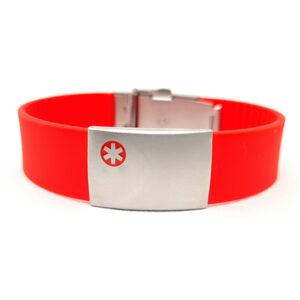Adjustable Clasp Red Medical Bracelet