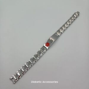 Stainless Steel Medical Bracelet Square Link (21cm)