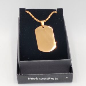 Gold Tone Custom Medical Necklace - Prioritize your well-being, personalize your necklace.