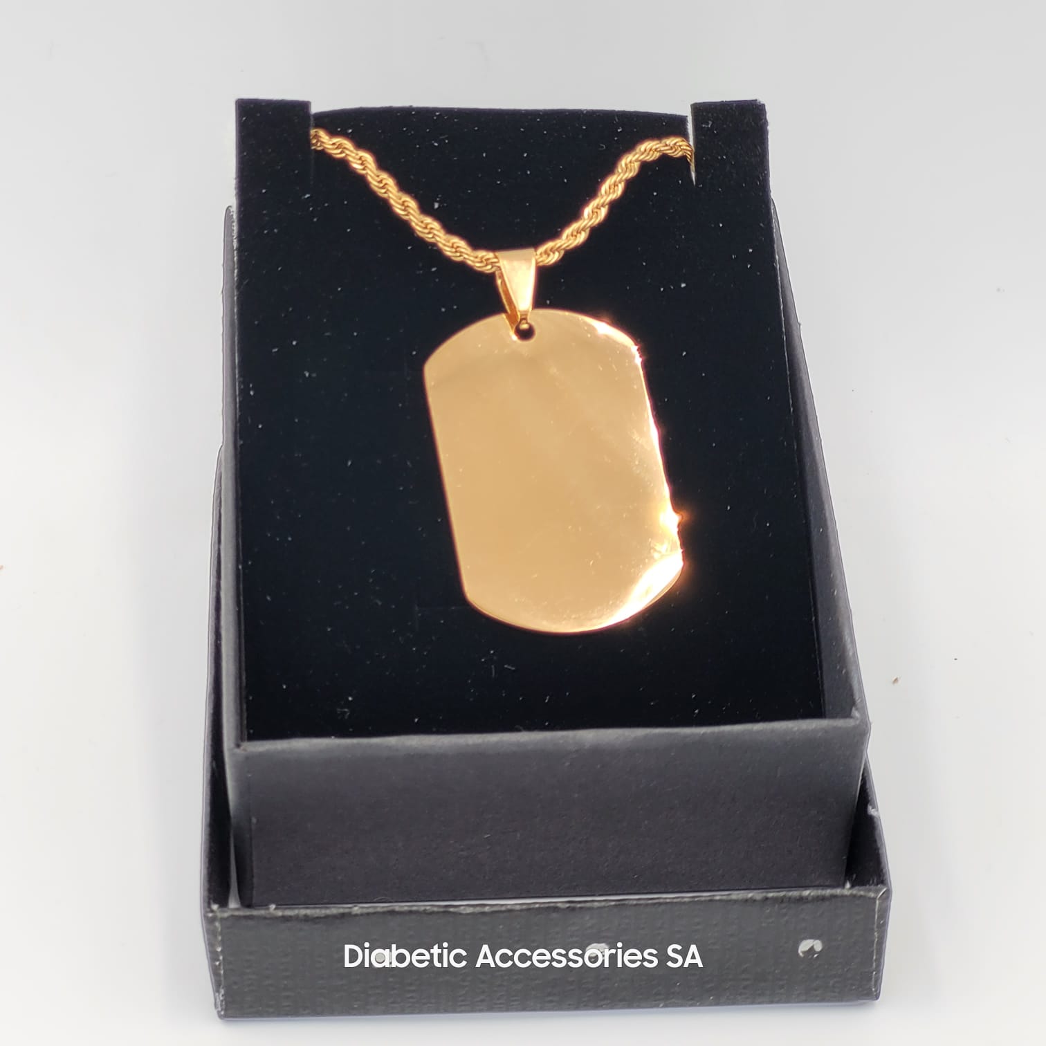 Gold Tone Custom Medical Necklace - Prioritize your well-being, personalize your necklace.