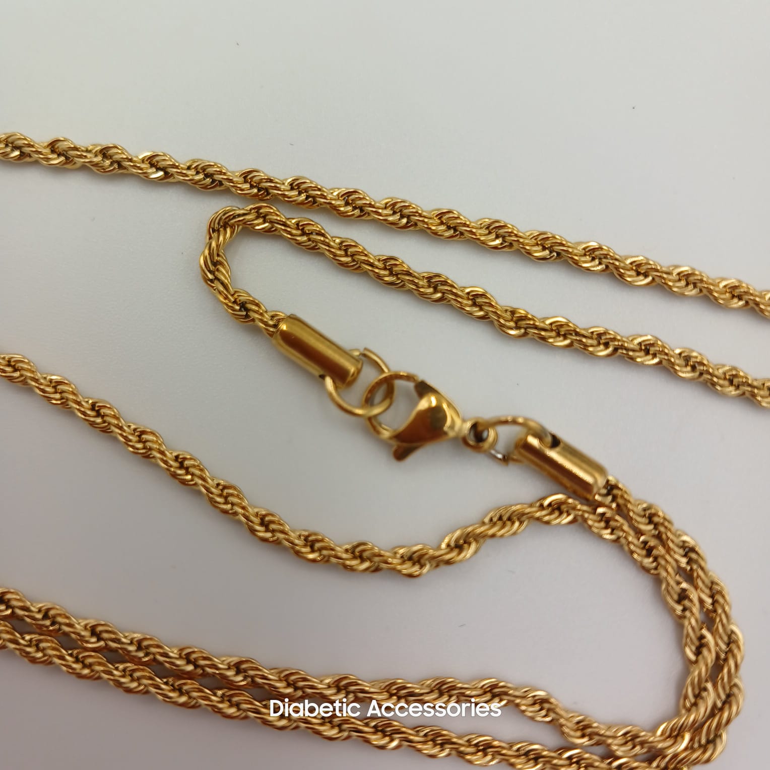 Gold Tone Custom Medical Necklace (Smaller pendant) - Prioritize your well-being, personalize your necklace. - Image 3